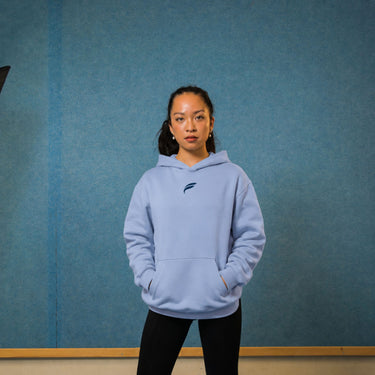 Pure Essentials Hoodie Powder Blue – Damen Oversized Hoodie für Gymnastik-Training